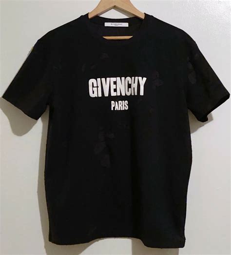 givenchy logo distressed t shirt rihanna|givenchy t shirt black.